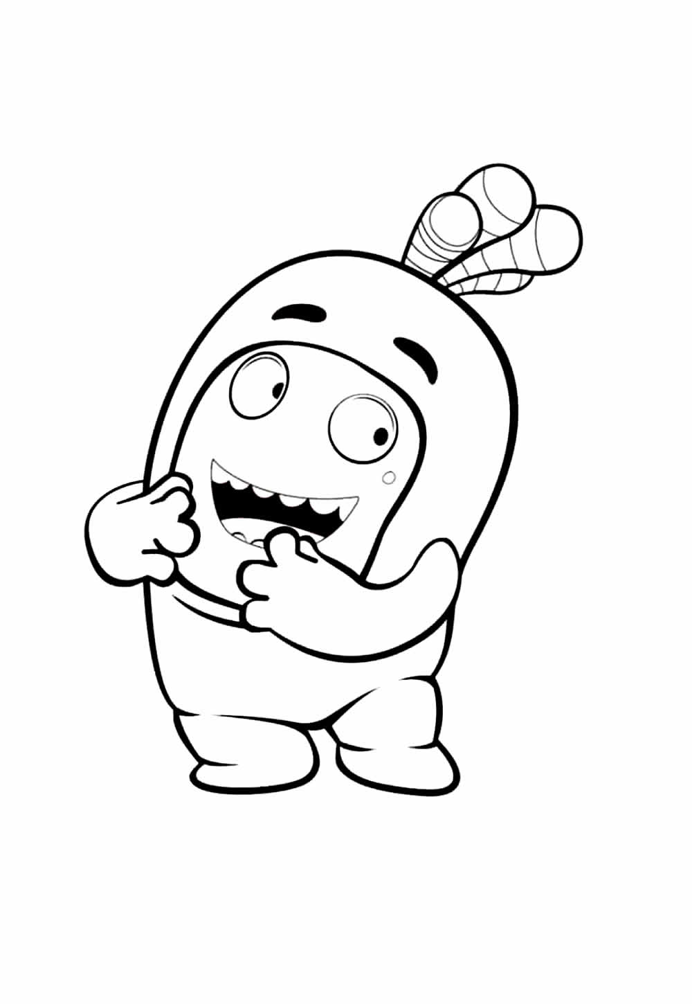 Desenho de Oddbods para pintar