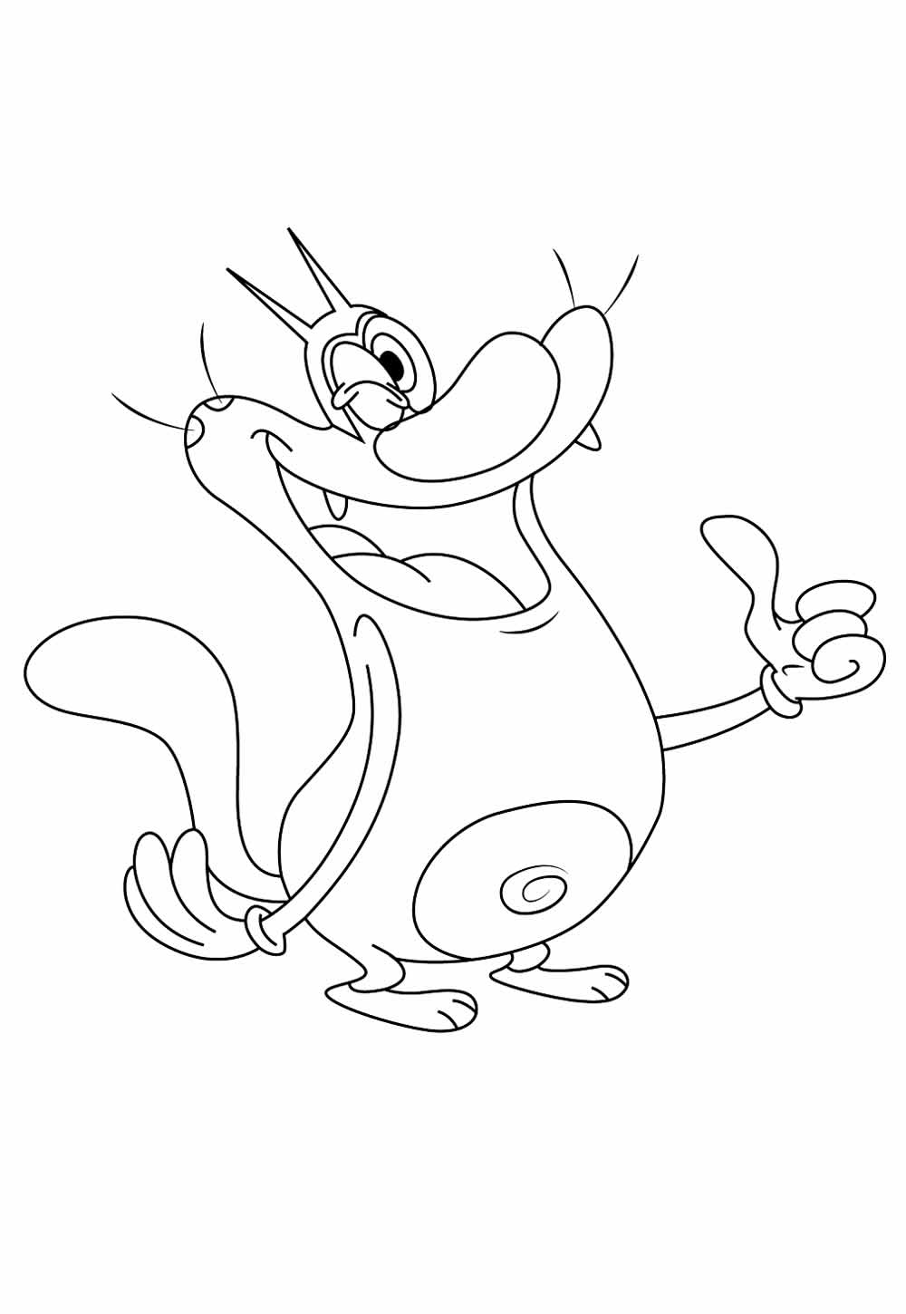 Desenho de Oggy e as Baratas Tontas para colorir