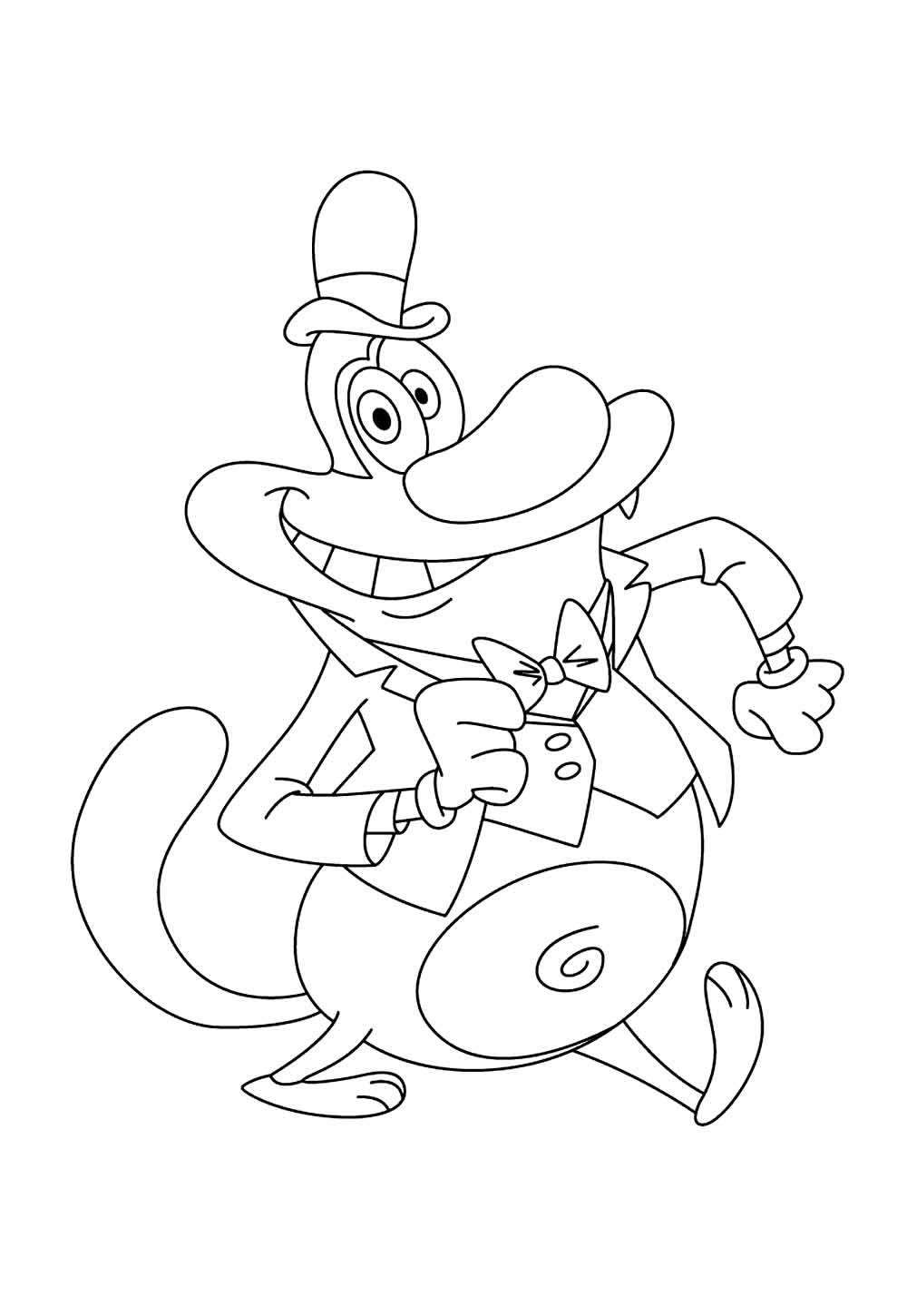 Desenho de Oggy e as Baratas Tontas para pintar