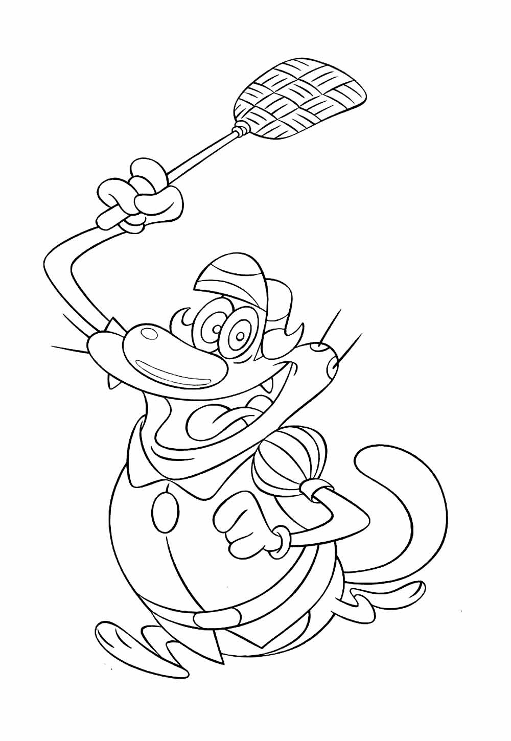 Desenho de Oggy e as Baratas Tontas para pintar