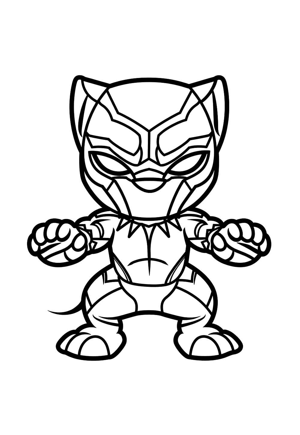 Desenho do Pantera Negra Baby para colorir