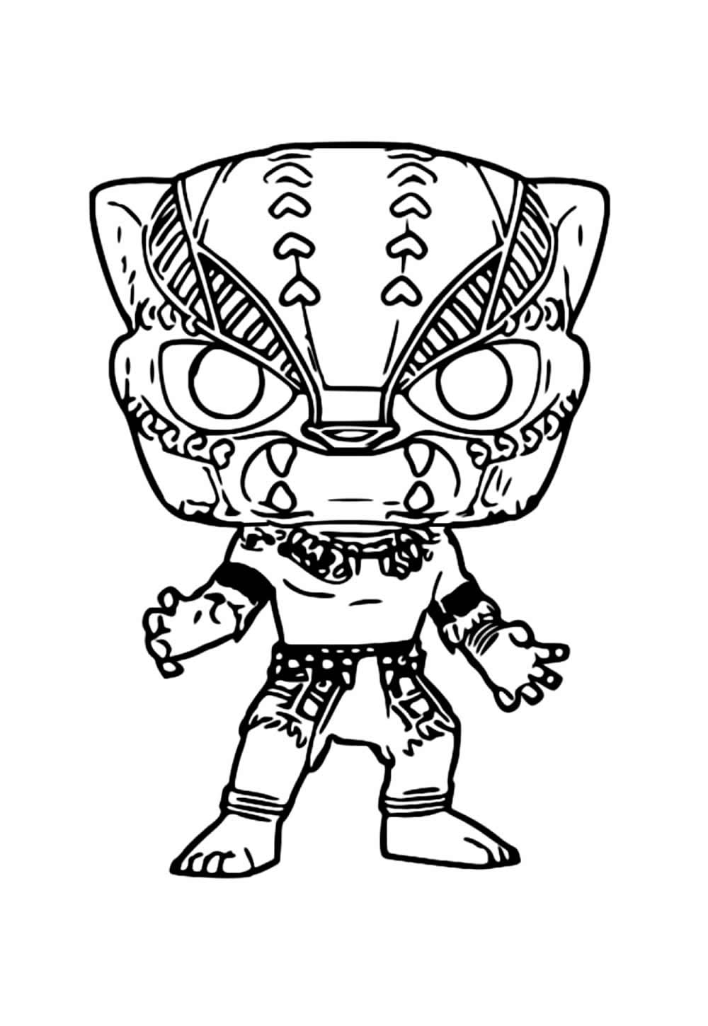 Desenho do Pantera Negra Baby para pintar