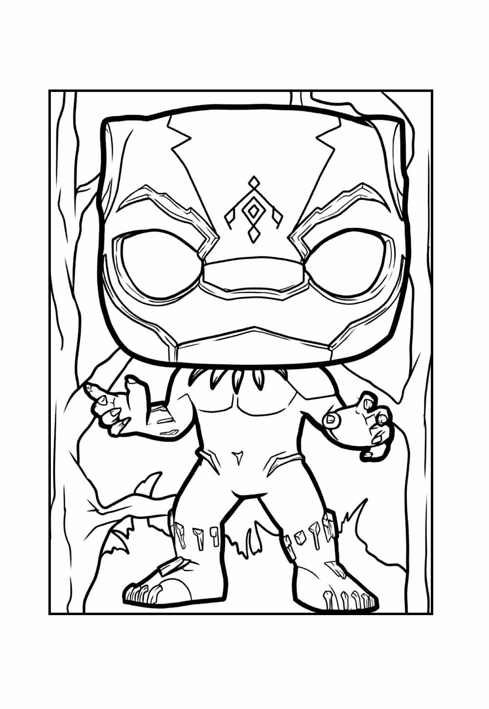 Desenho do Pantera Negra Baby para imprimir