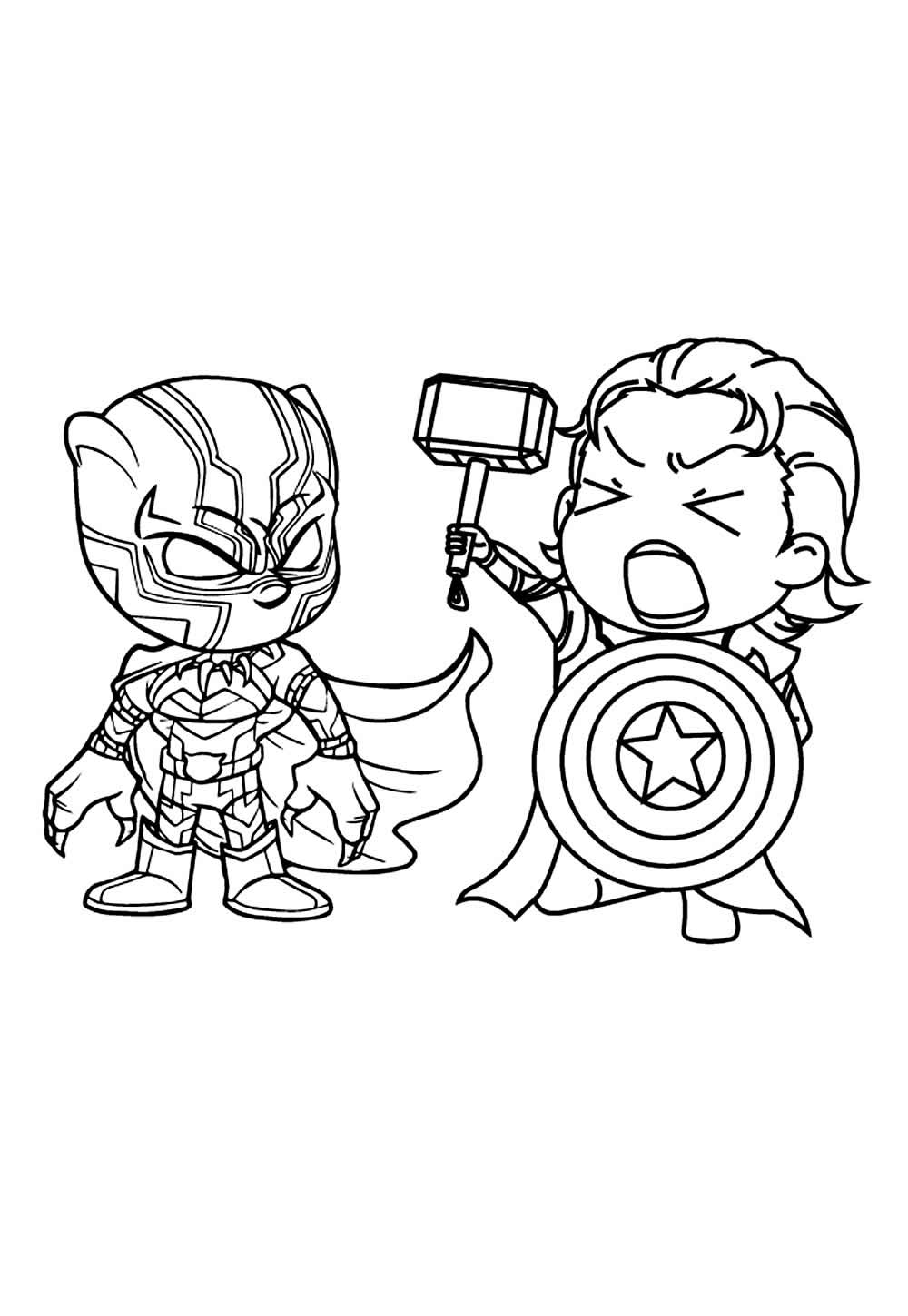 Desenho do Pantera Negra Baby para colorir