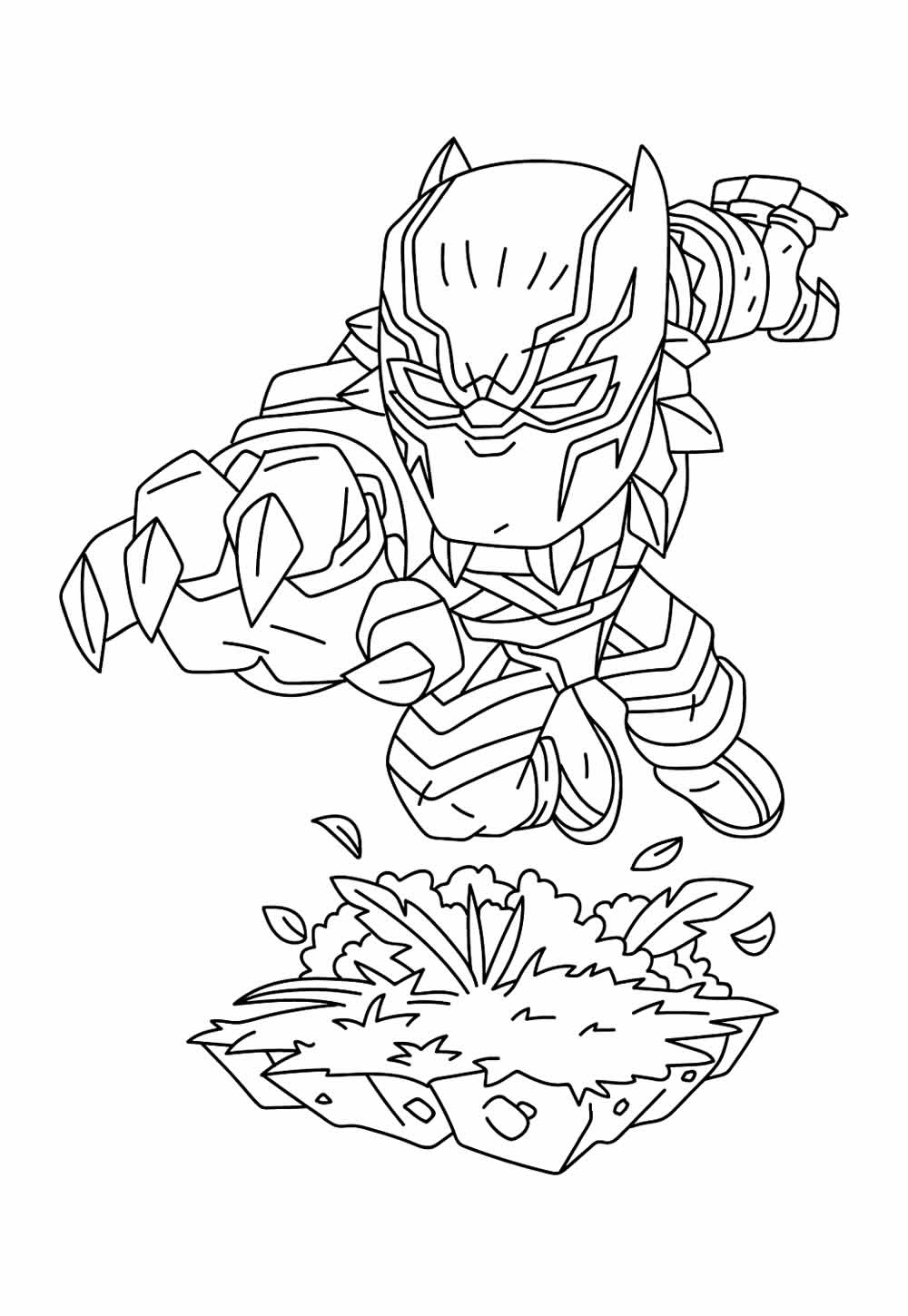 Desenhos do Pantera Negra Baby para colorir