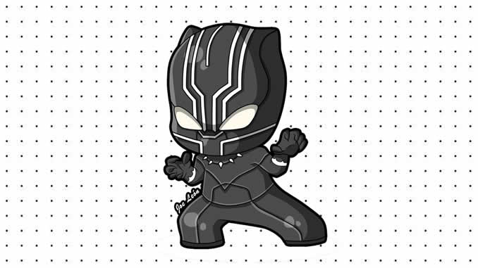 Desenhos do Pantera Negra Baby para pintar