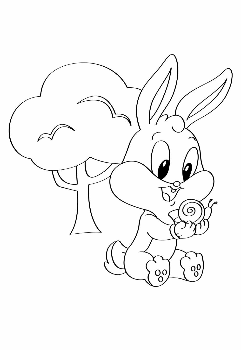 Desenho de Pernalonga Baby para colorir