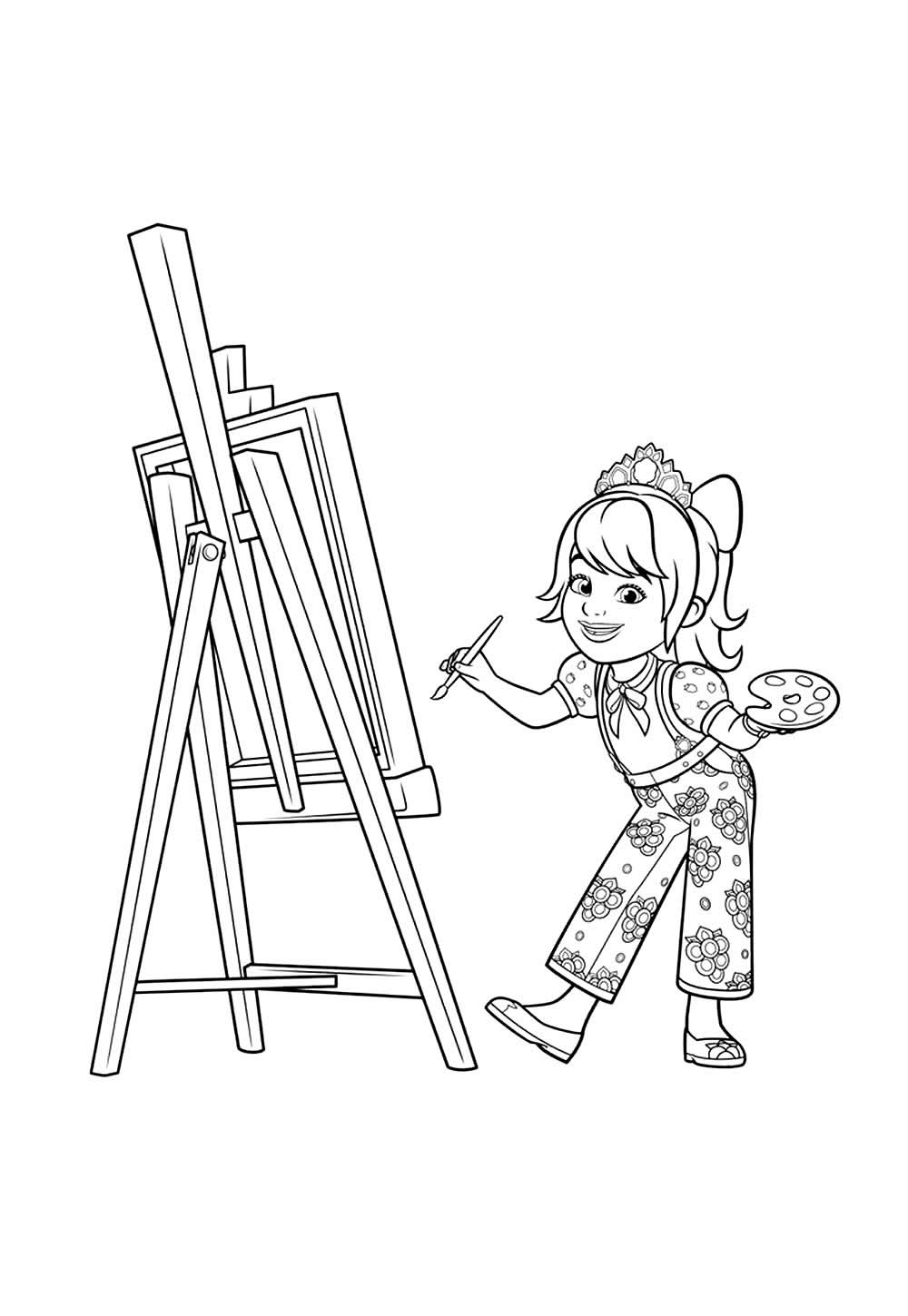 Desenho de Princesa do Poder para pintar