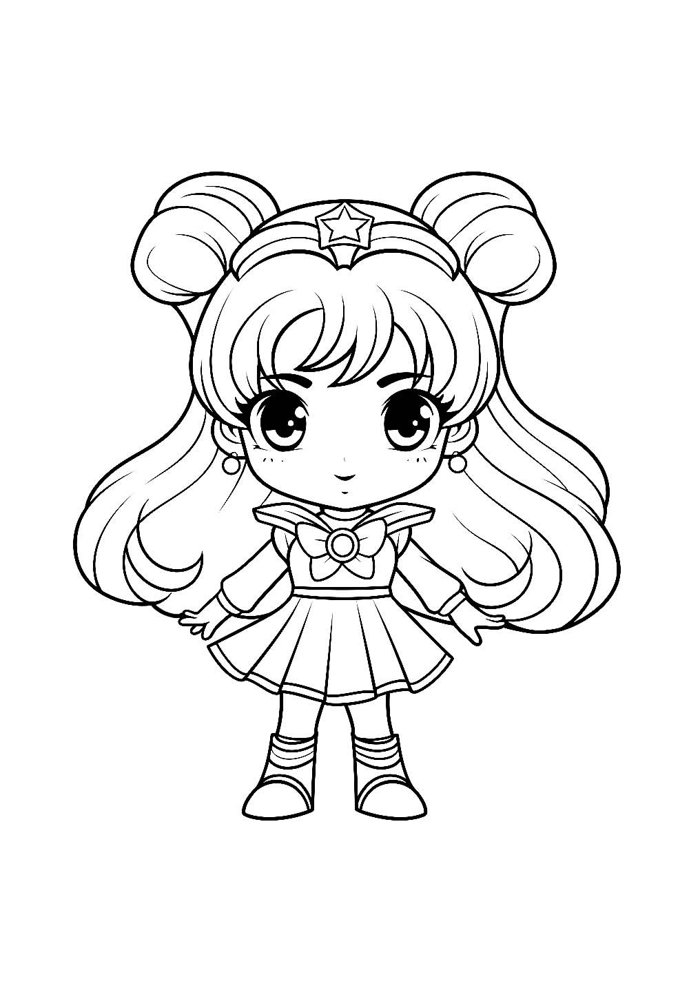 Desenho de Sailor Moon Baby para pintar