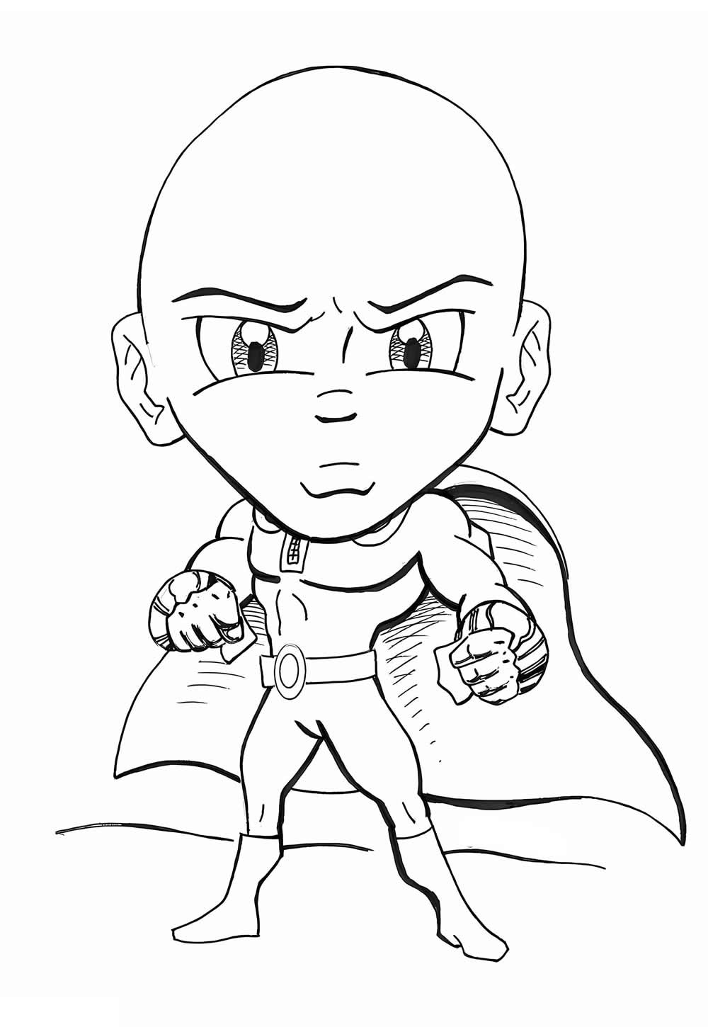 Desenho de Saitama Baby para colorir