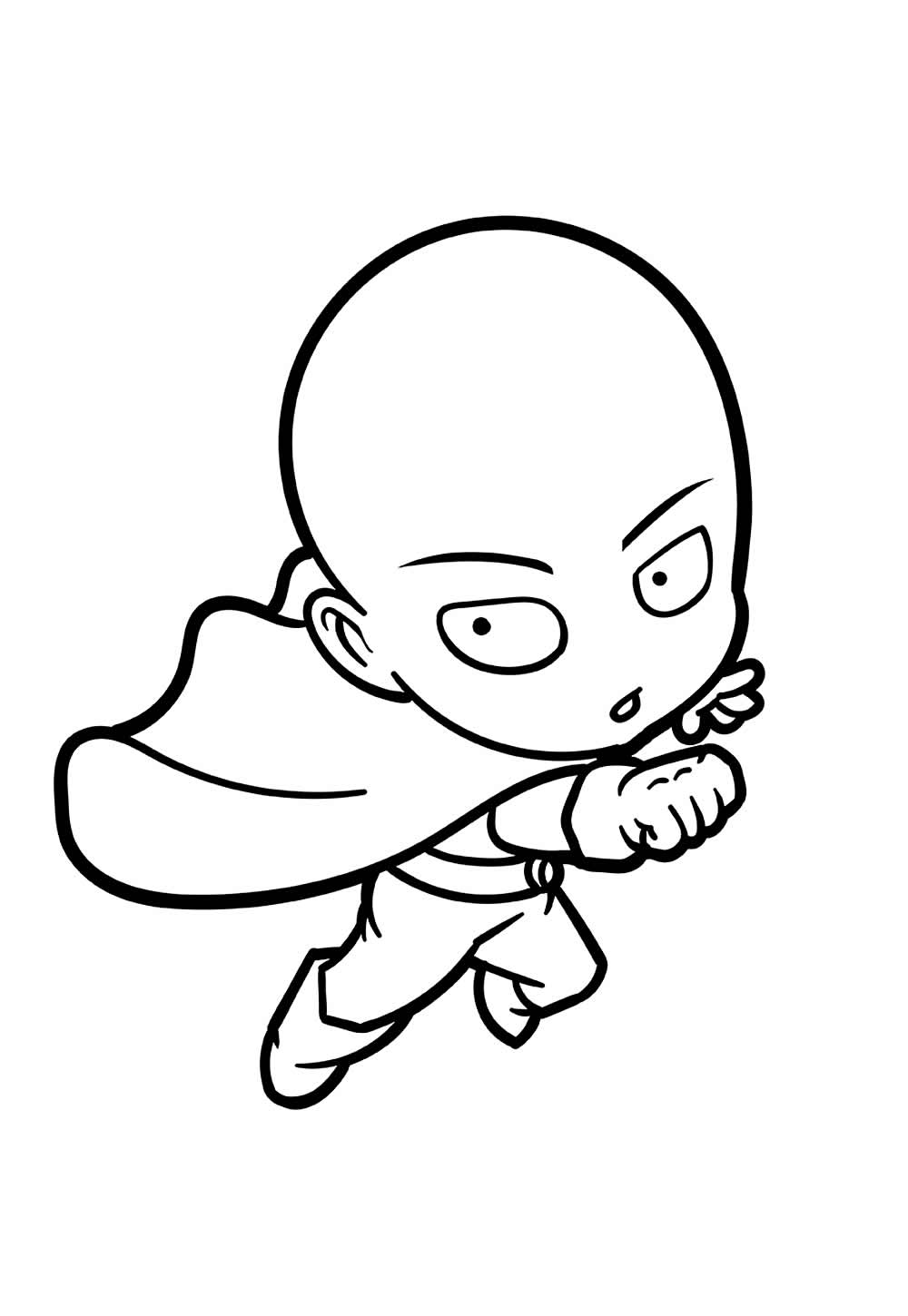 Desenho de Saitama Baby para colorir