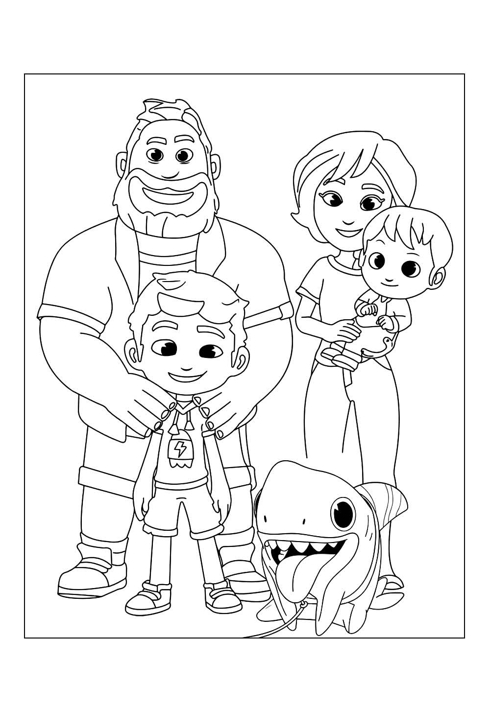 Desenho de Sharkdog para colorir