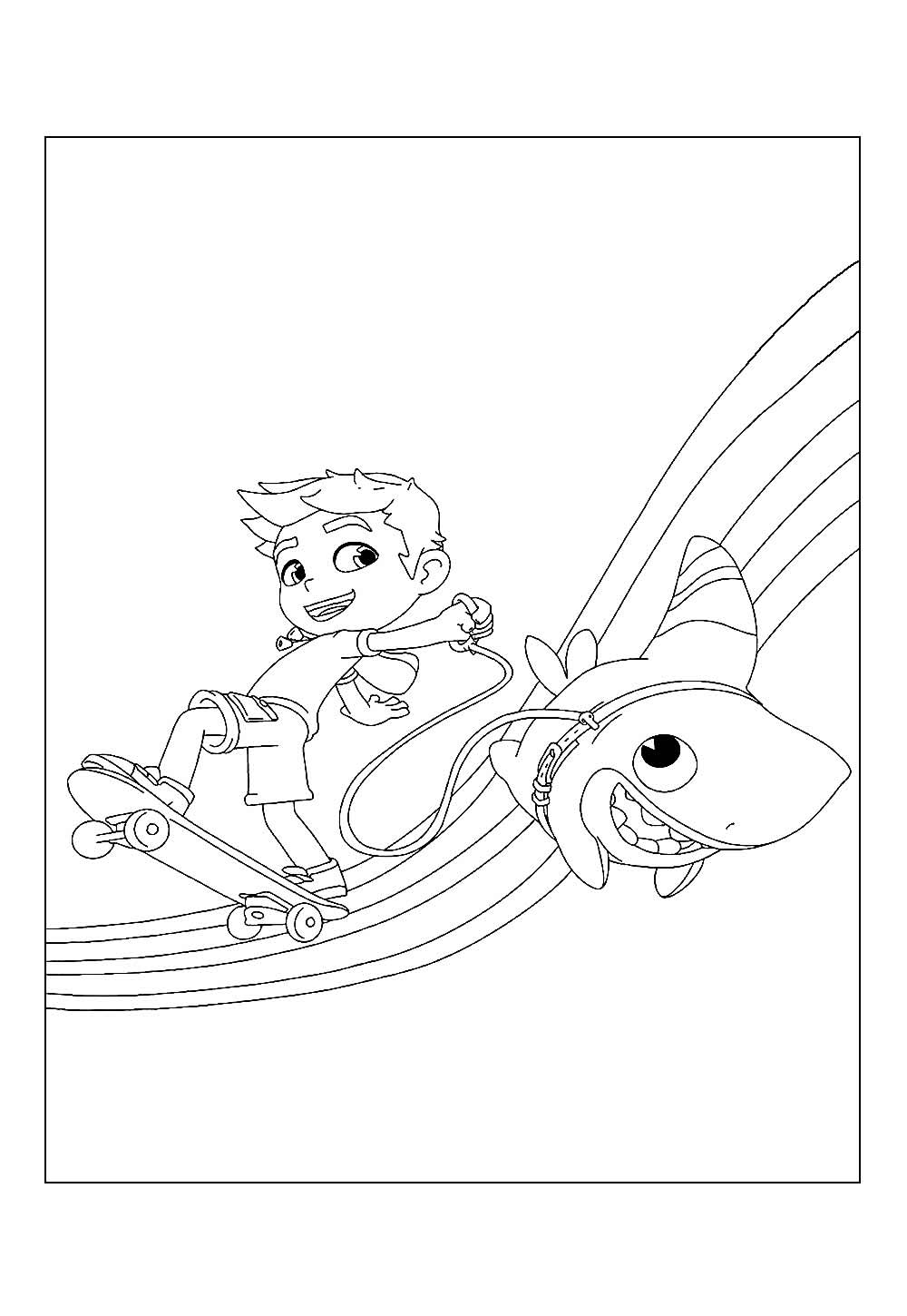 Desenho de Sharkdog para colorir