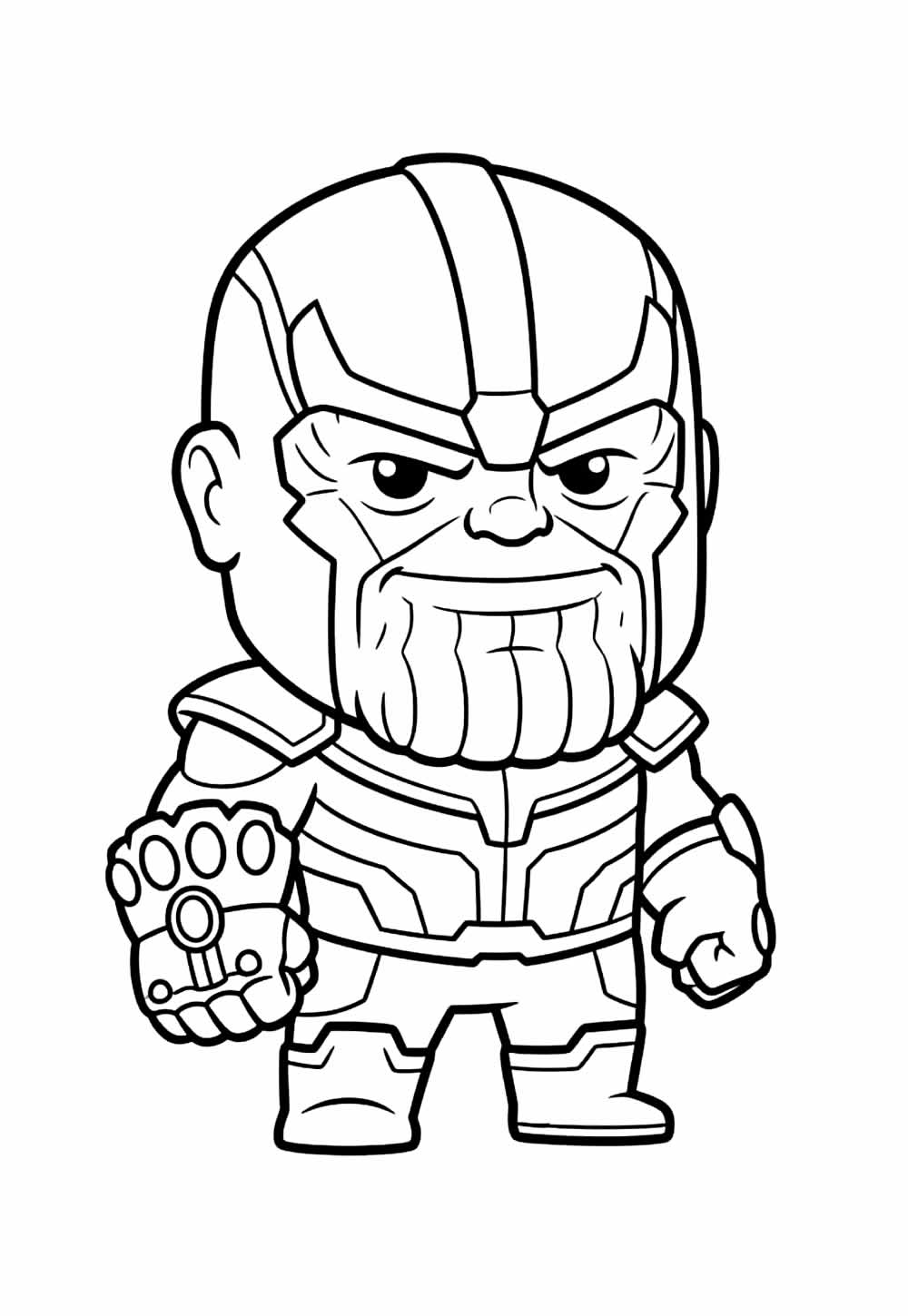 Desenho de Thanos Baby para colorir
