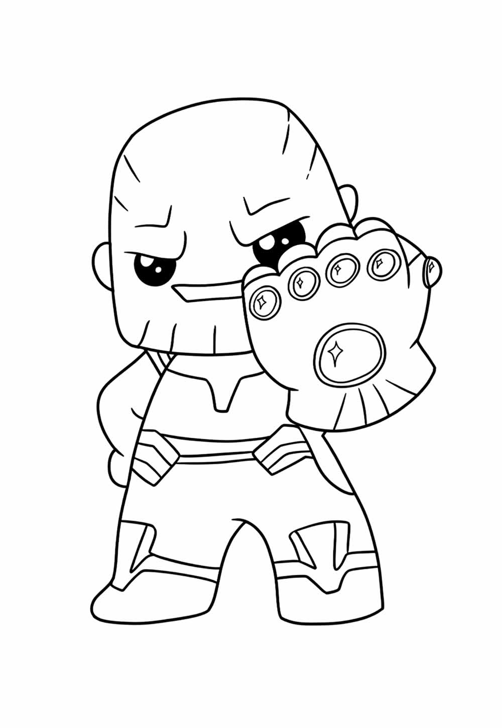Desenho de Thanos Baby para colorir
