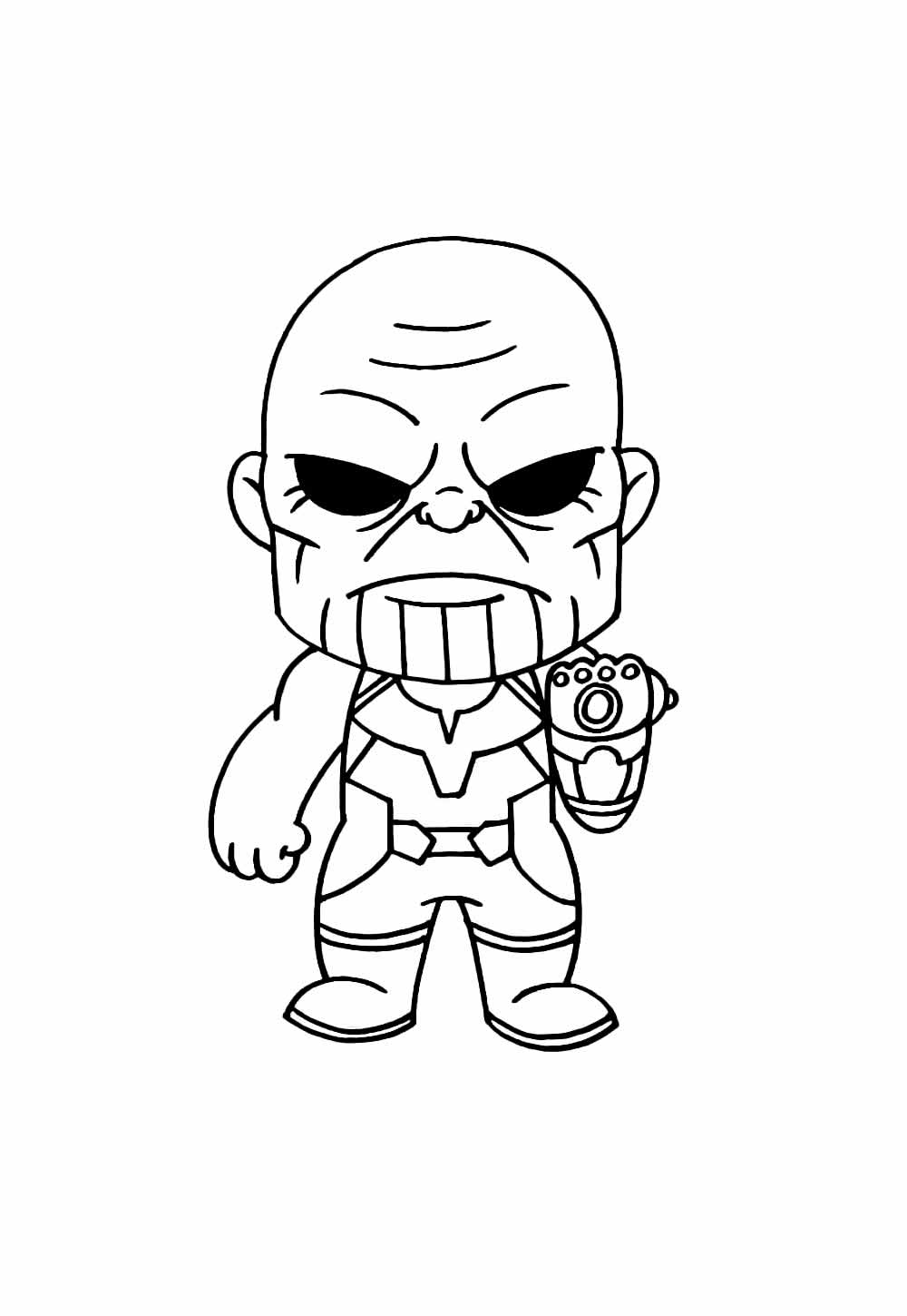 Desenho de Thanos para colorir
