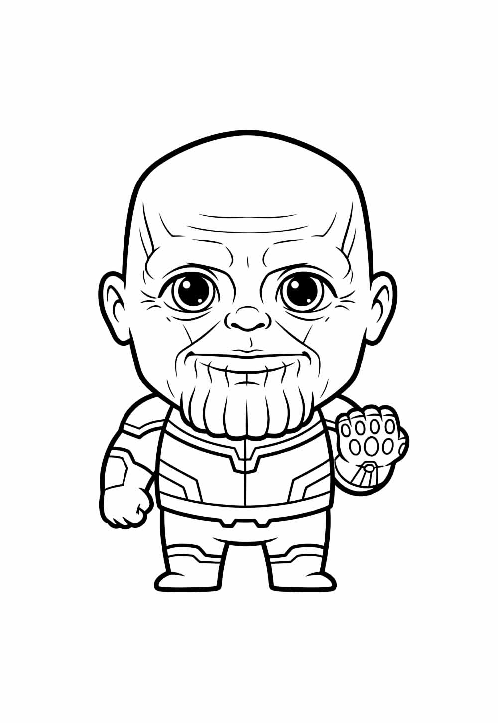 Desenho de Thanos Baby para pintar