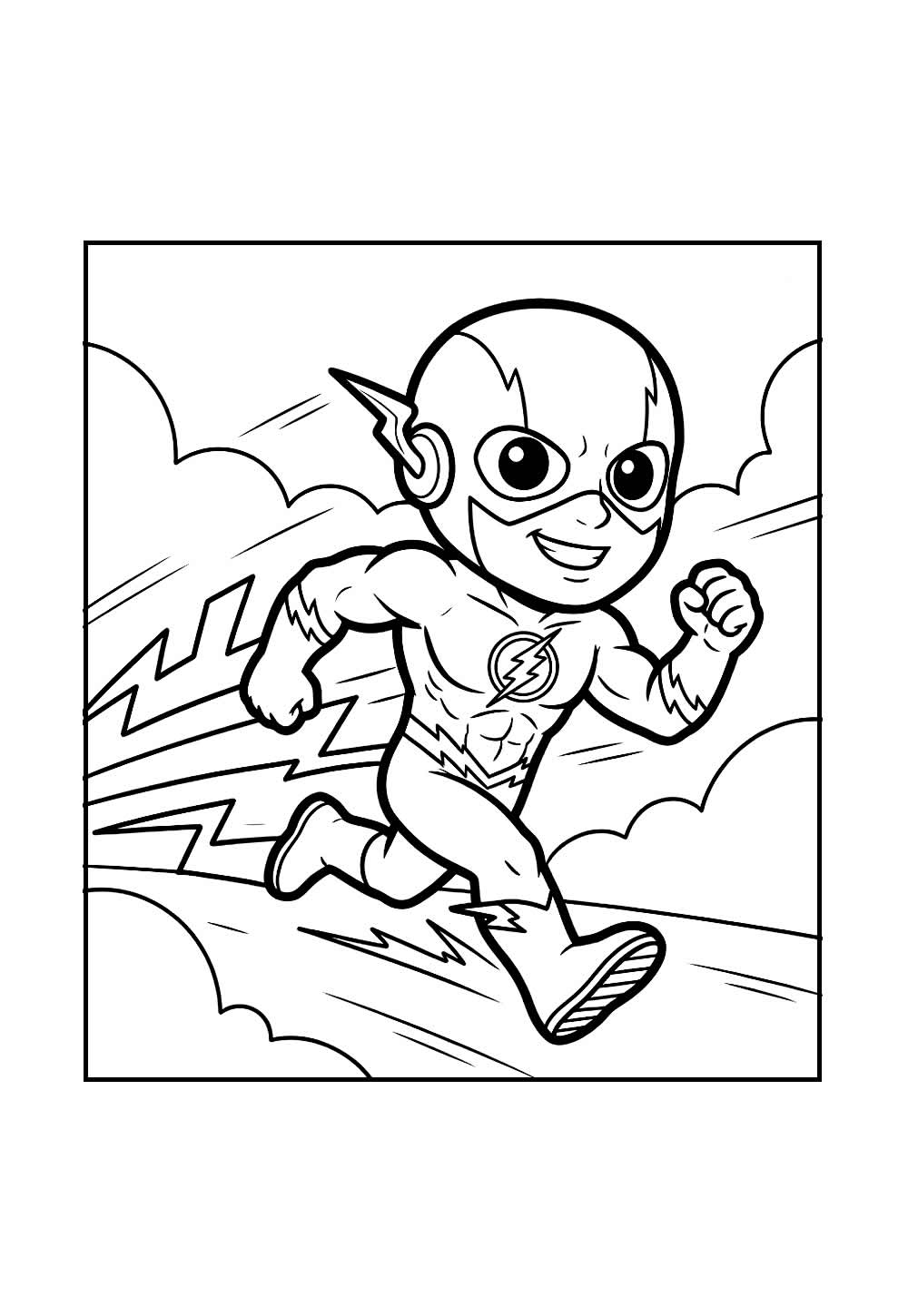 Desenho de The Flash Baby para pintar