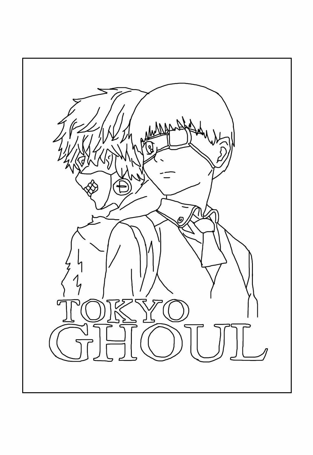 Desenho de Tokyo Ghoul para colorir