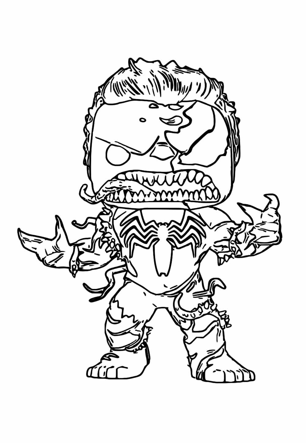 Desenho de Venom Baby para pintar