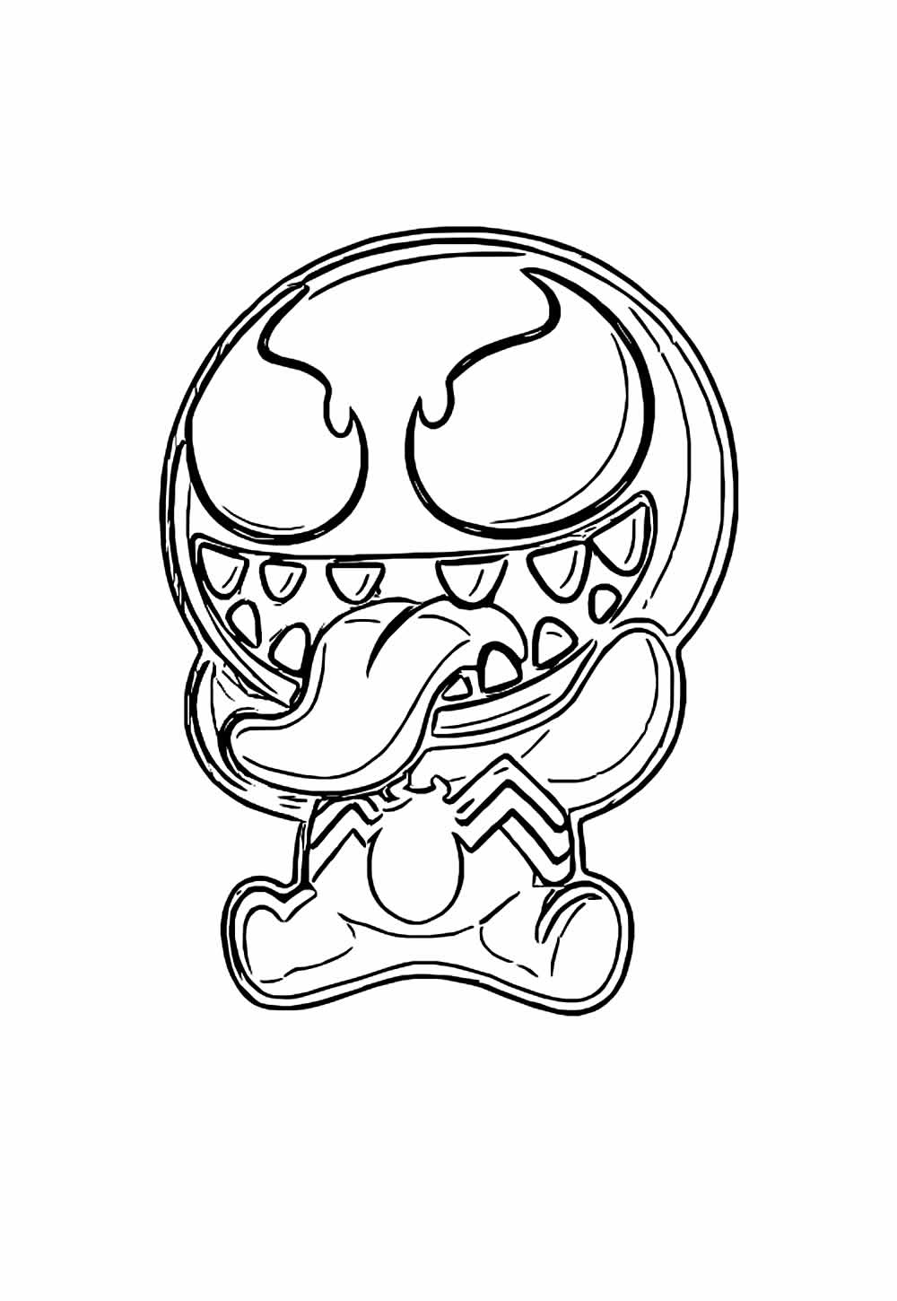 Desenho de Venom Baby para colorir