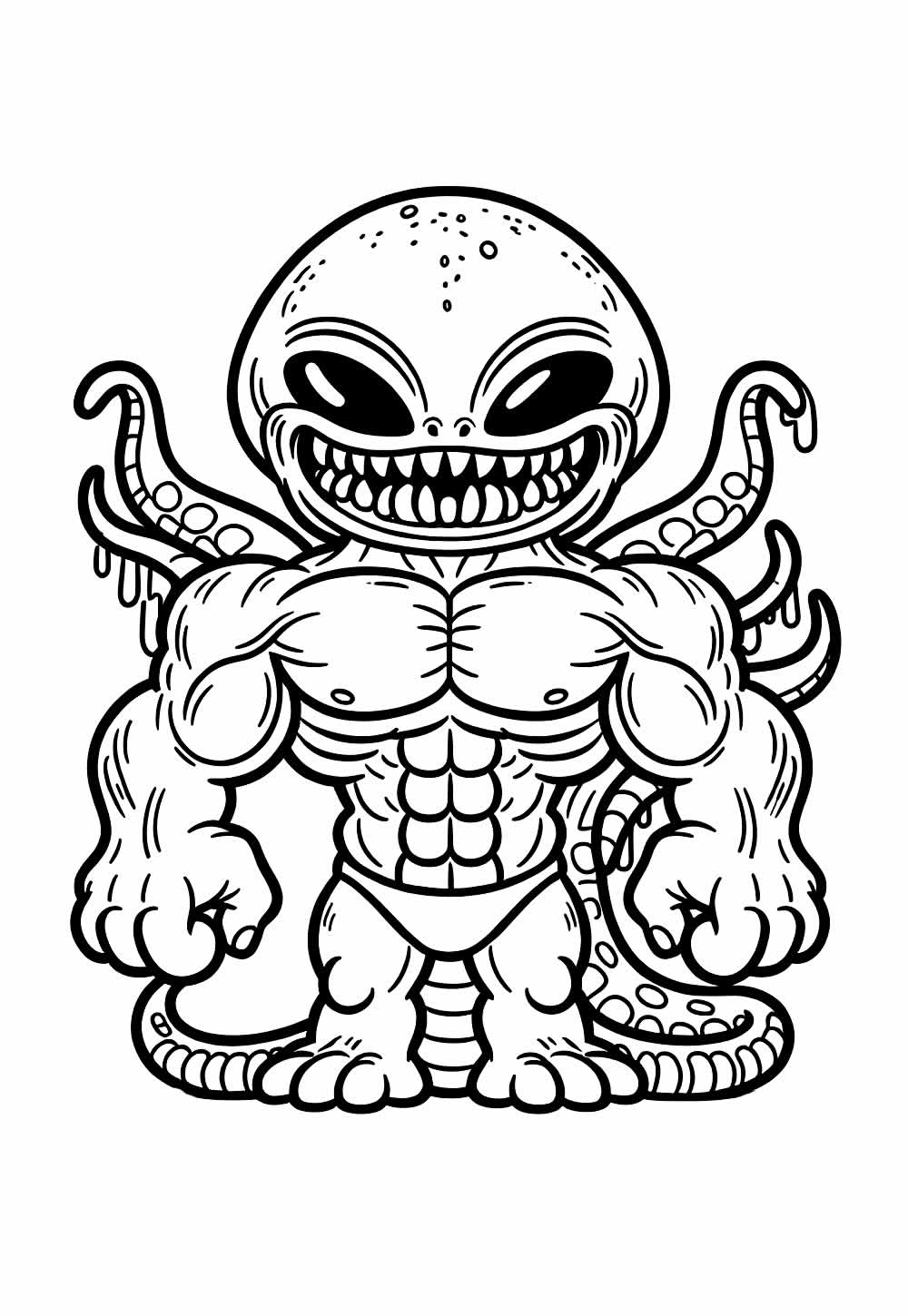 Desenho de Venom Baby para pintar