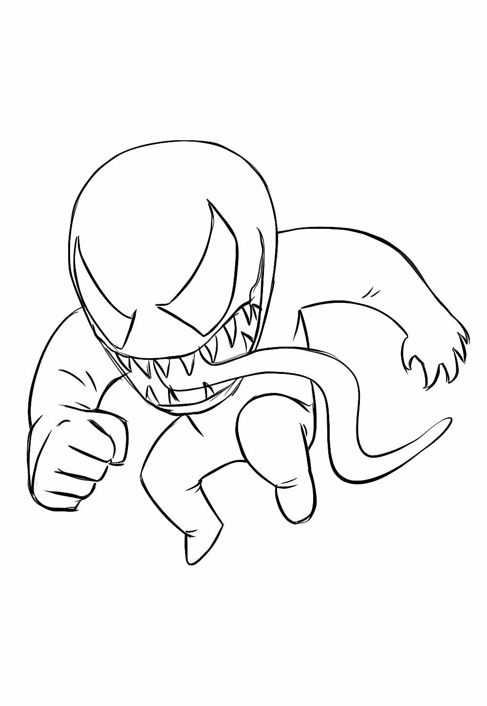 Desenho de Venom Baby para pintar