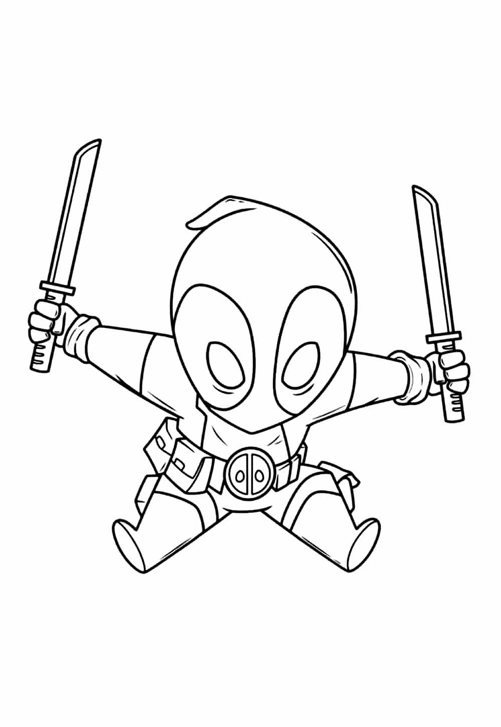 Desenho de Deadpool Baby