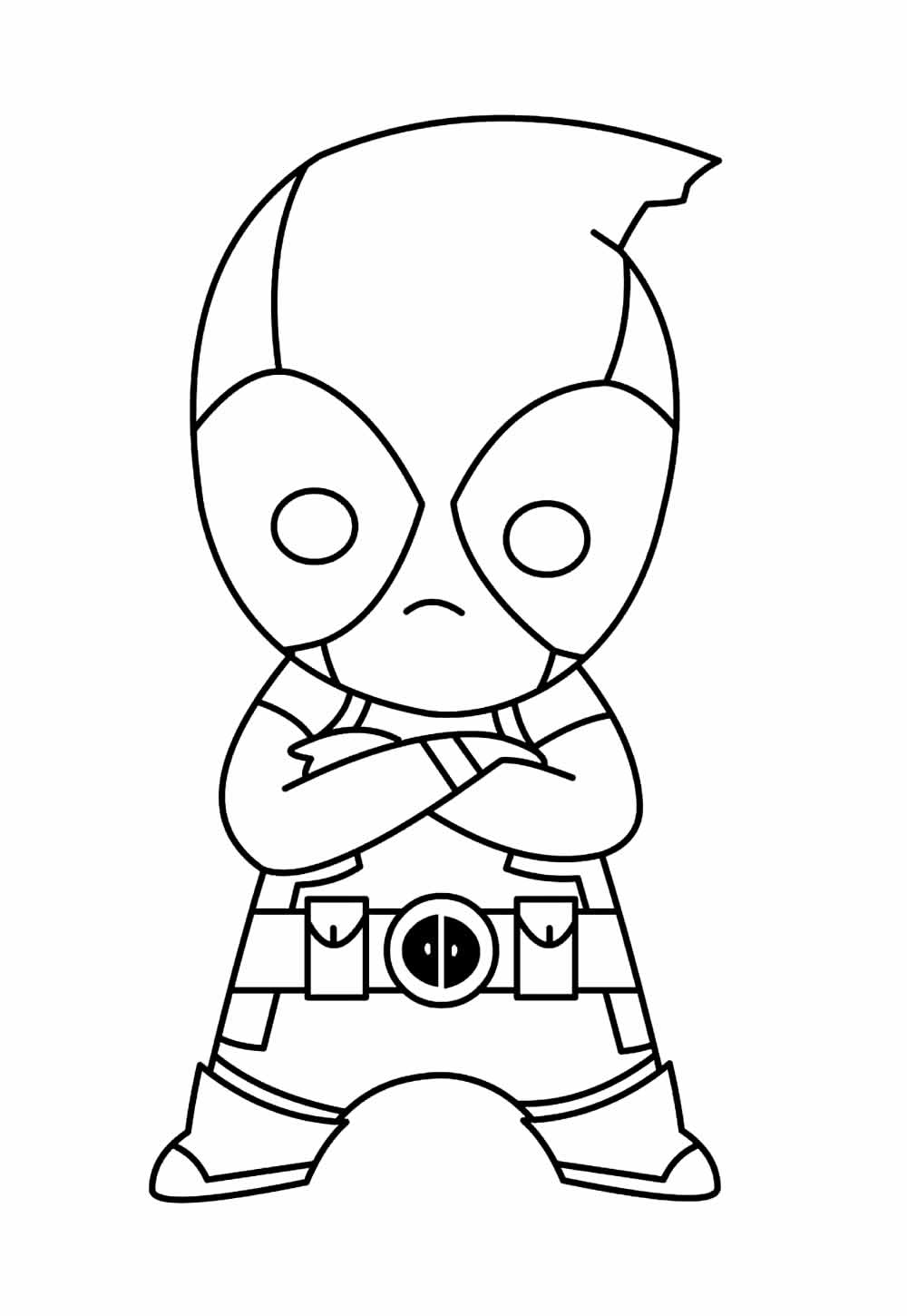 Desenho de Deadpool Baby para colorir