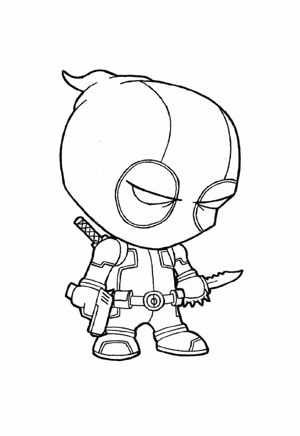 Deadpool para colorir - Baby