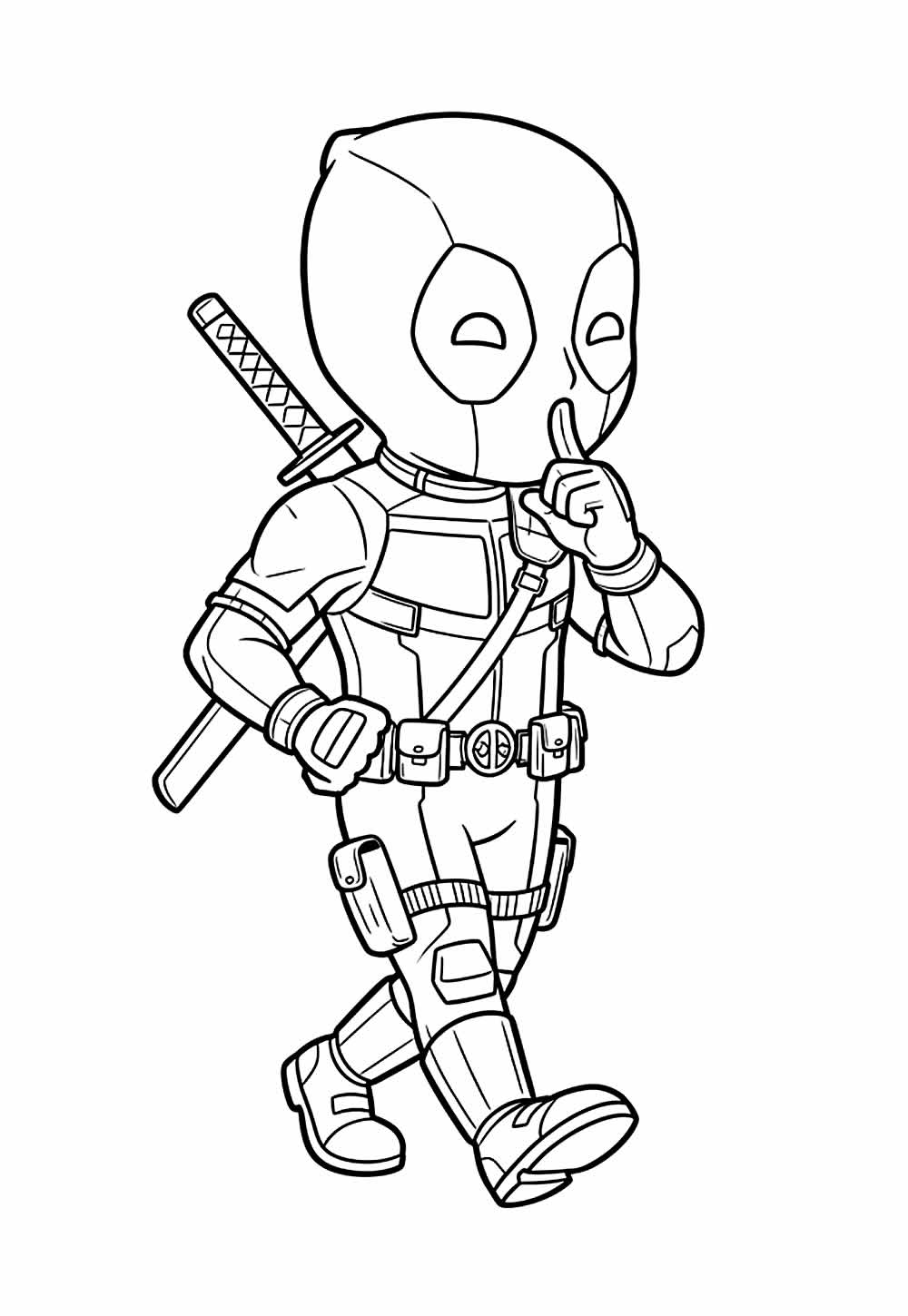 Deadpool para colorir e pintar