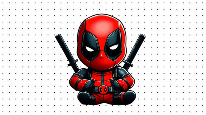 Desenhos de Deadpool Baby para colorir