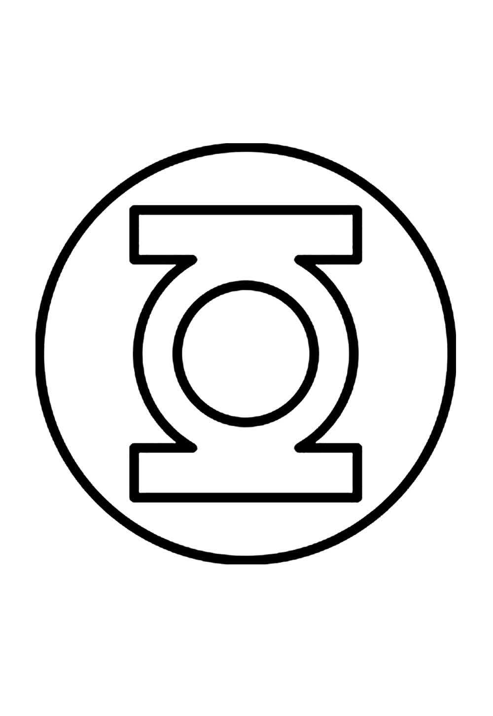 Logo Lanterna Verde para colorir