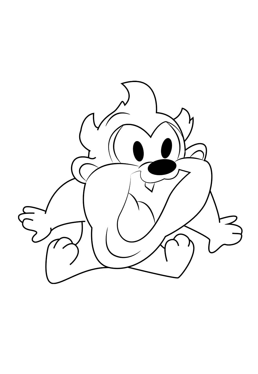 Desenho de Baby Taz para colorir