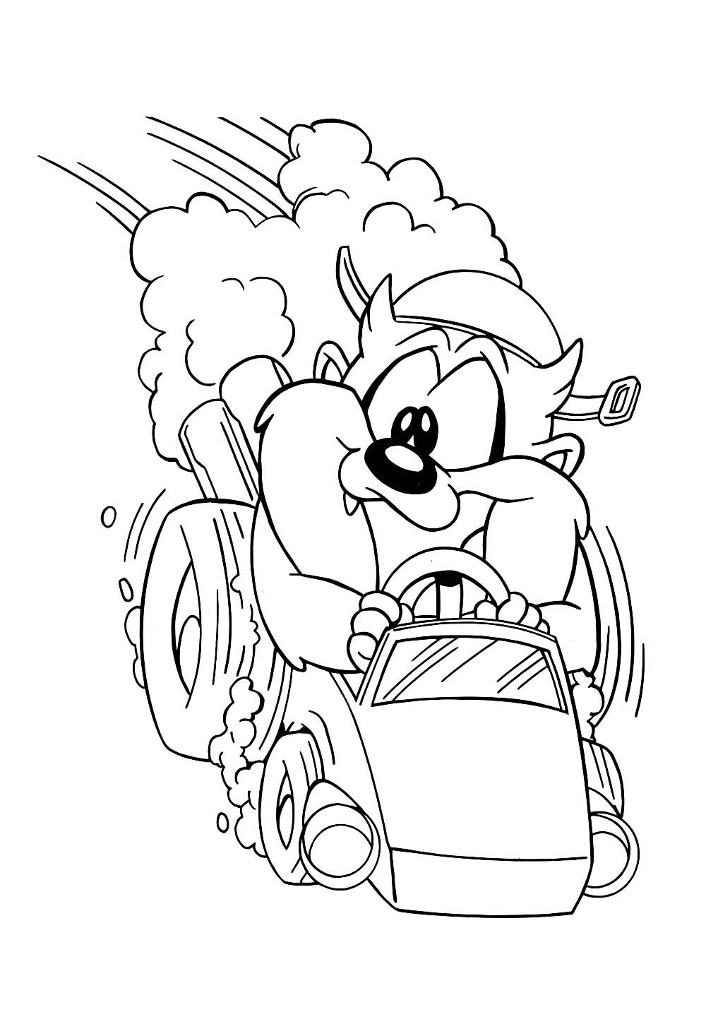 Desenho de Baby Taz para colorir e pintar