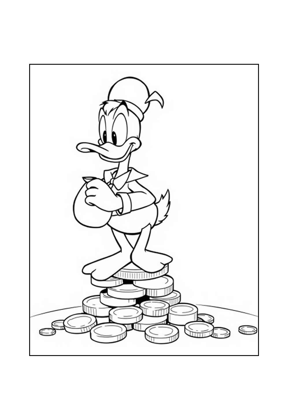 Desenho do Pato Donald para colorir