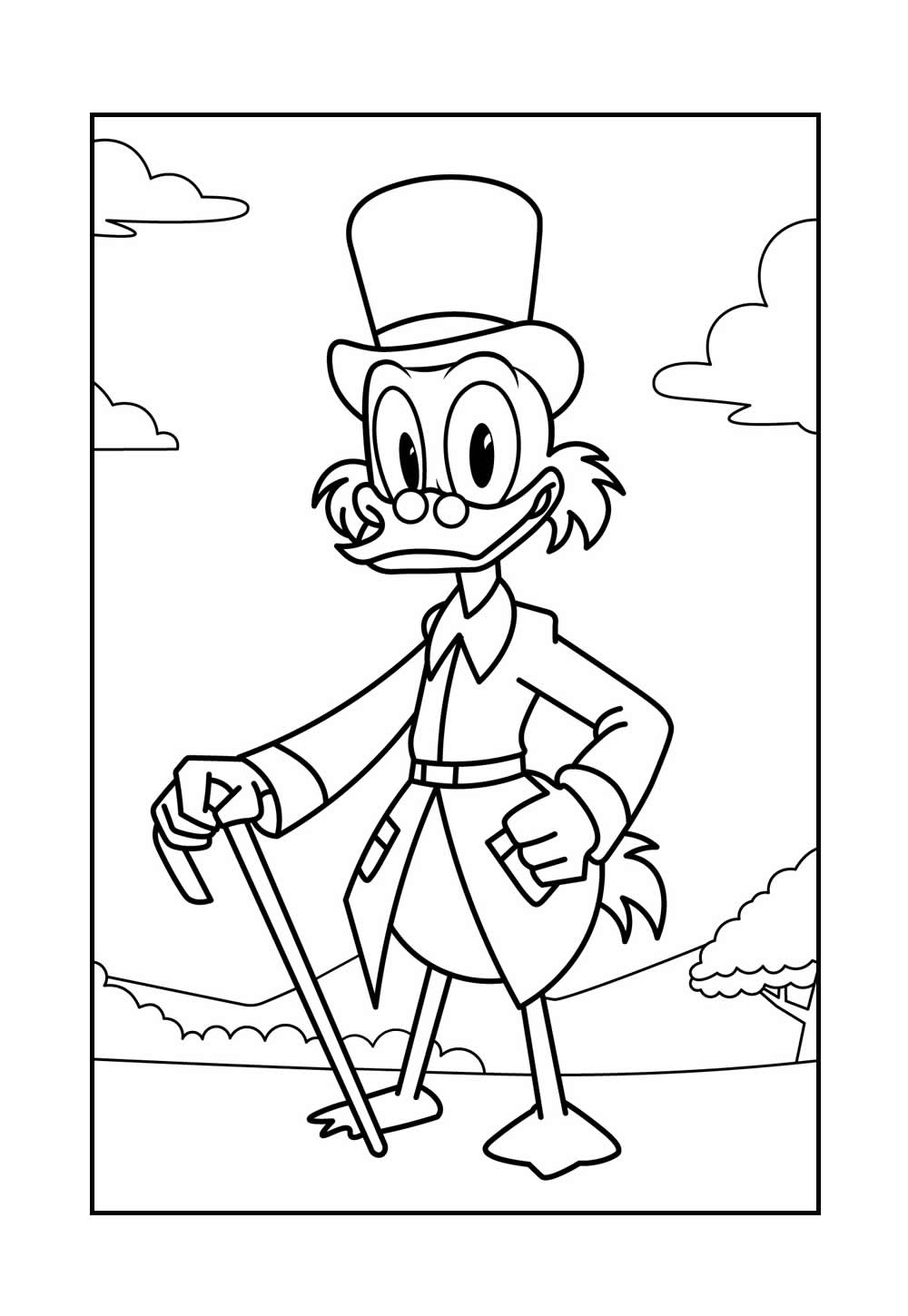 Desenho do Tio Patinhas para colorir