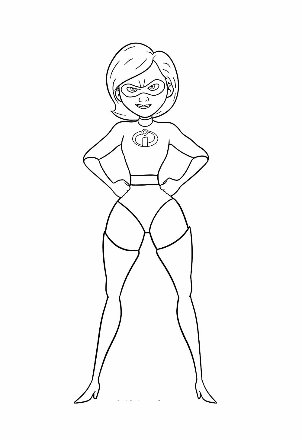 Desenho da Mulher-Elástico para colorir