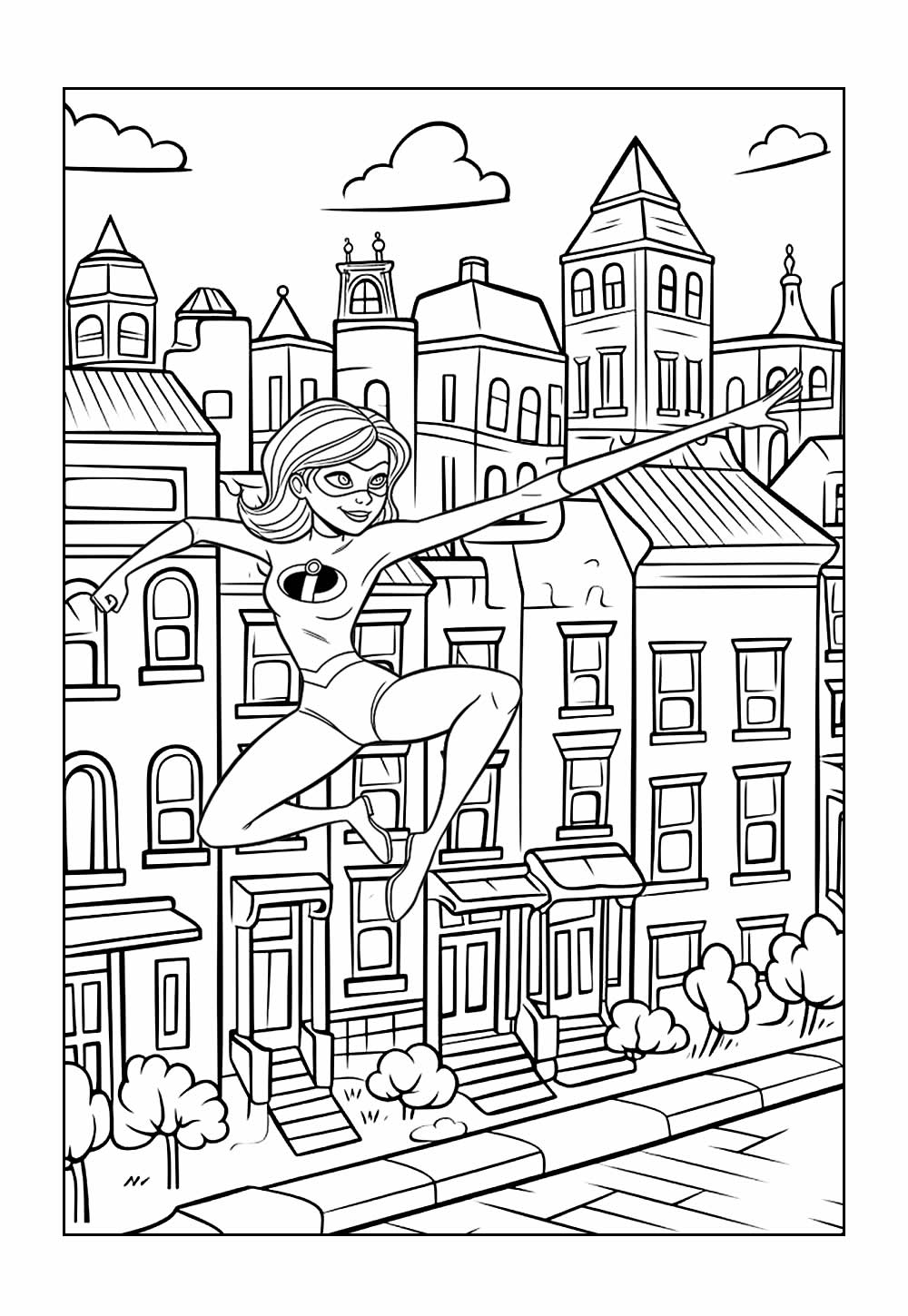 Mulher-Elástico para colorir