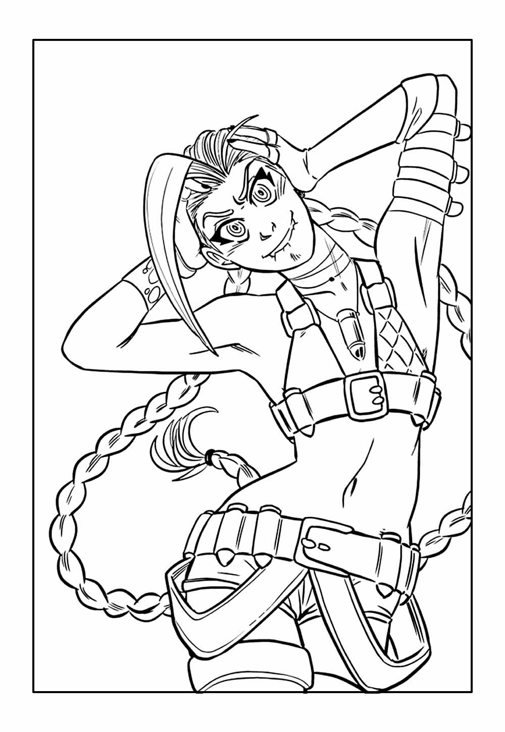 Desenho de Jinx para pintar