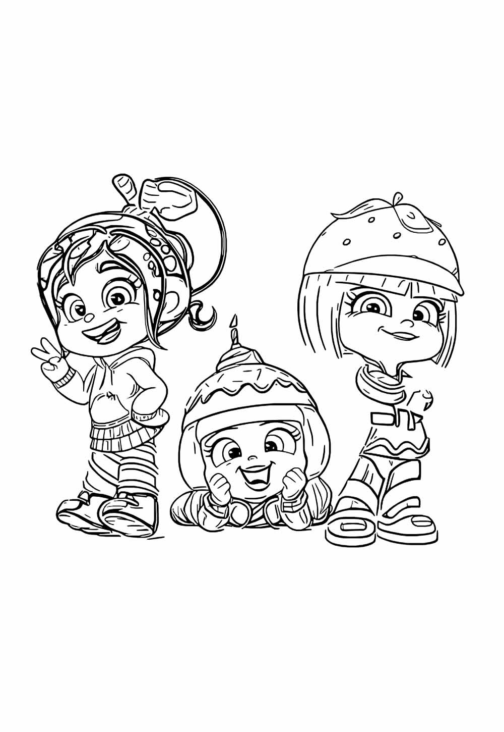 Desenho de Corrida Doce para pintar