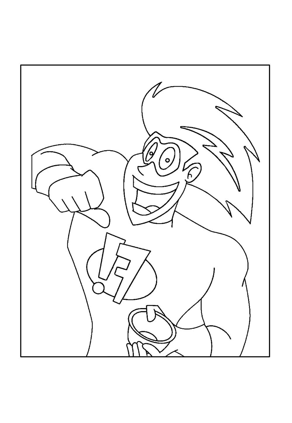 Desenho de Freakazoid para pintar