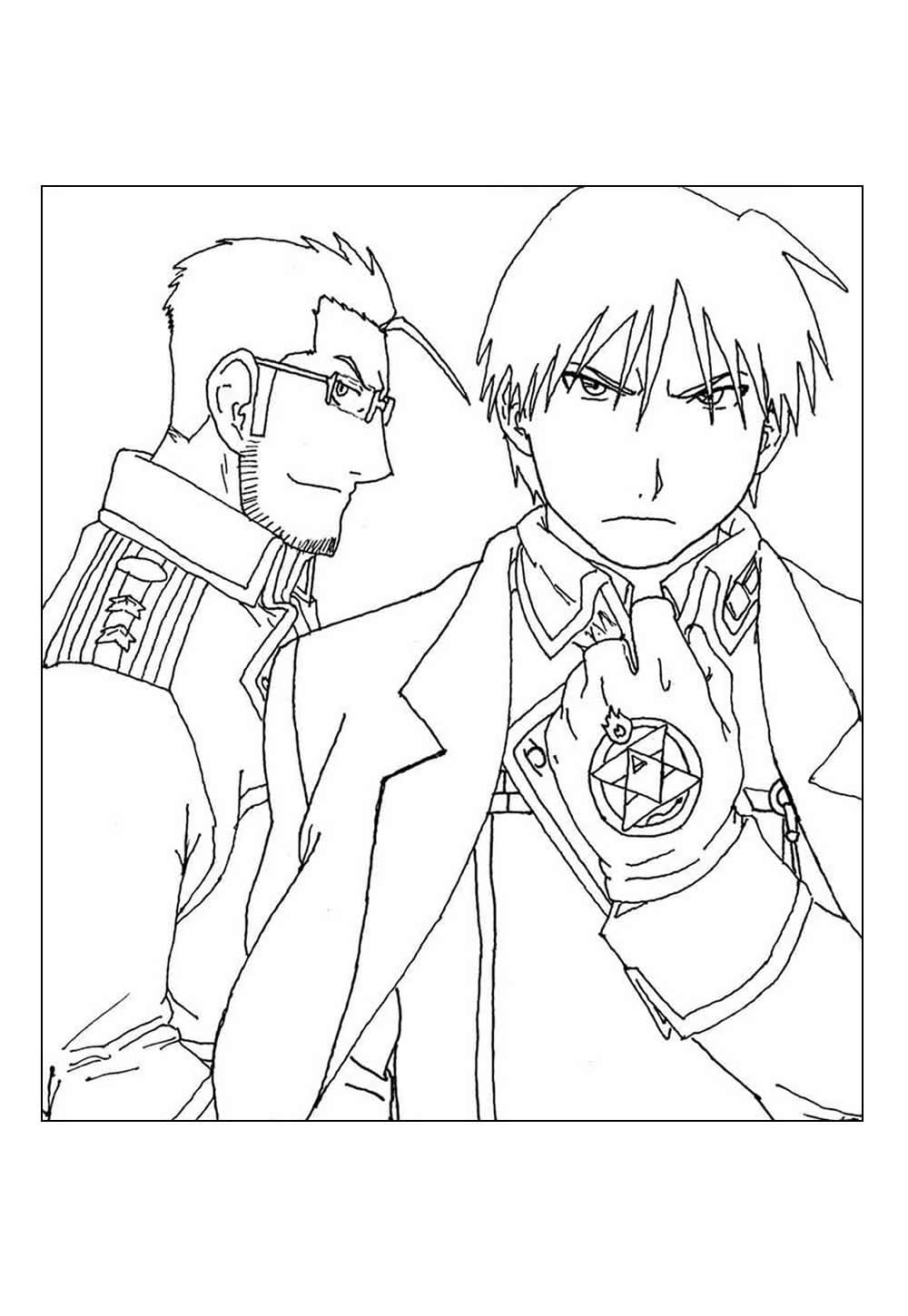 Desenho de Fullmetal Alchemist - Anime para colorir
