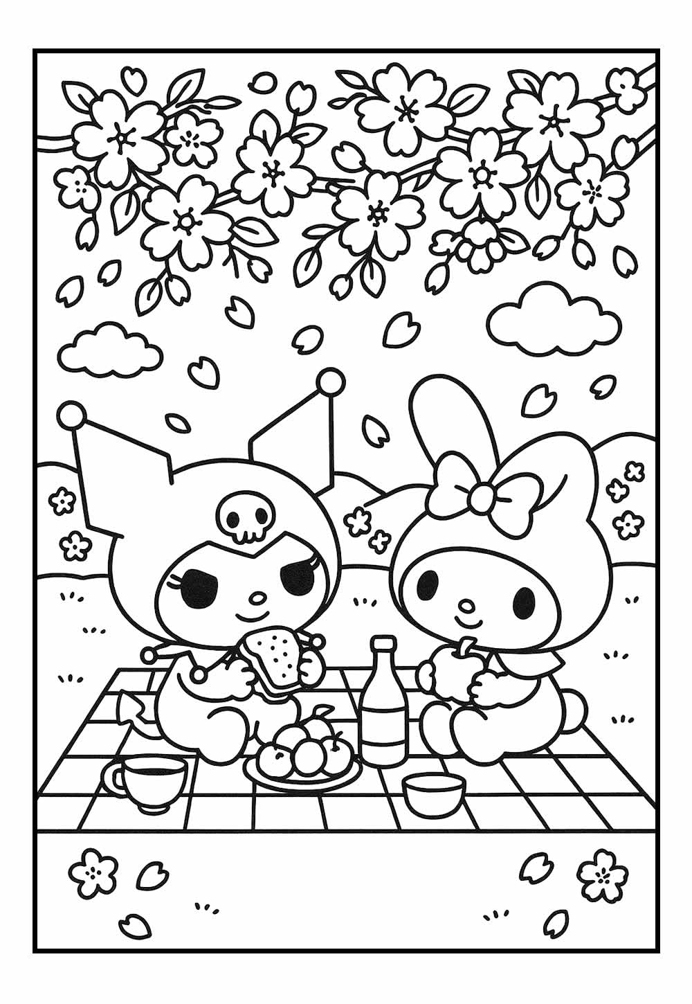 Desenho de Kuromi para colorir