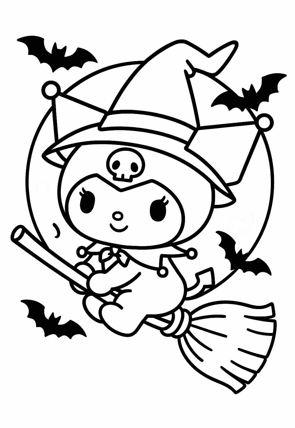 Desenho de Kuromi para colorir