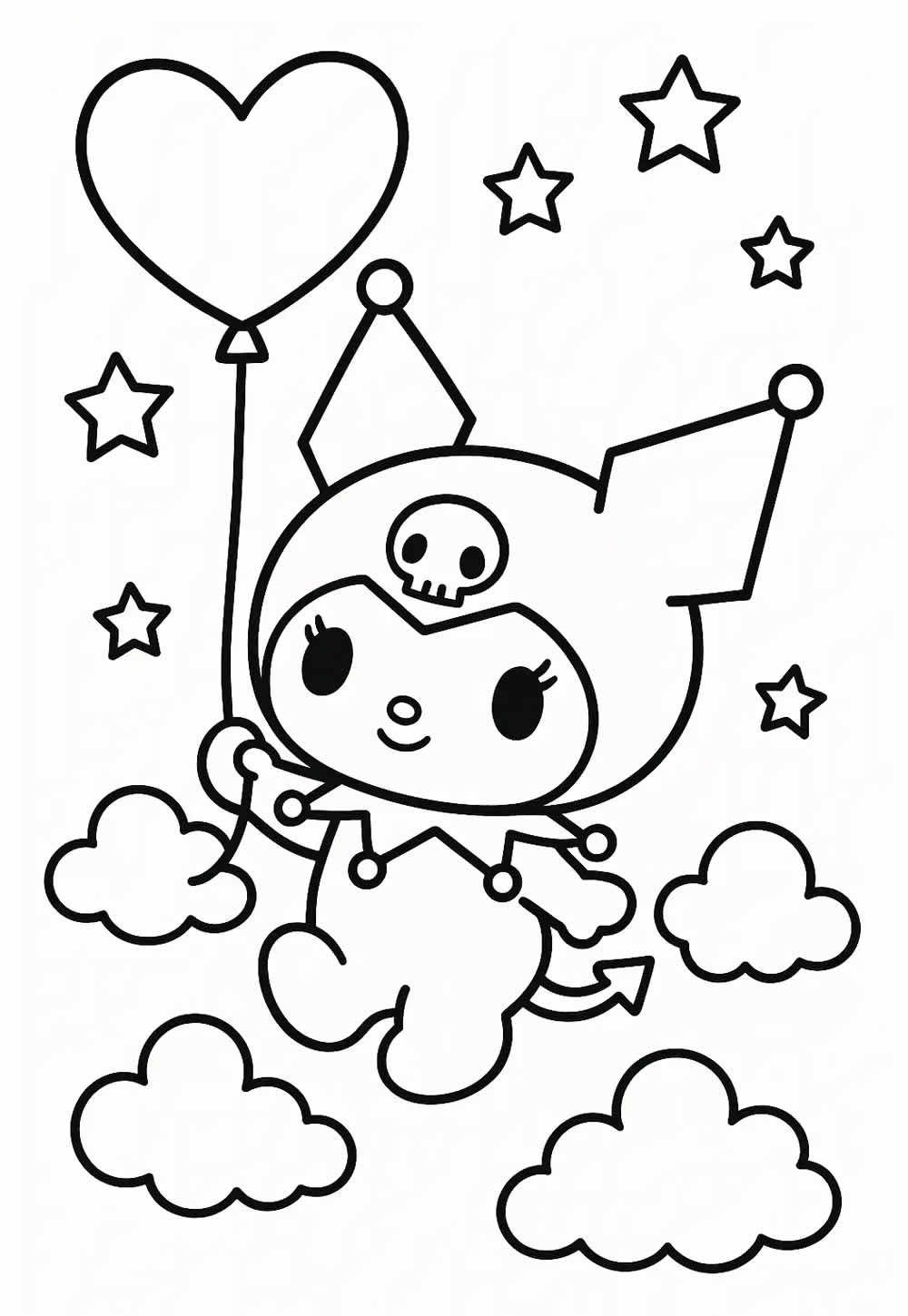 Desenho de Kuromi para colorir