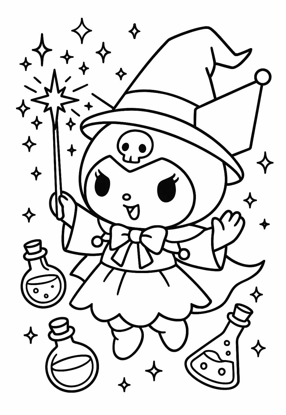 Desenho de Kuromi para colorir