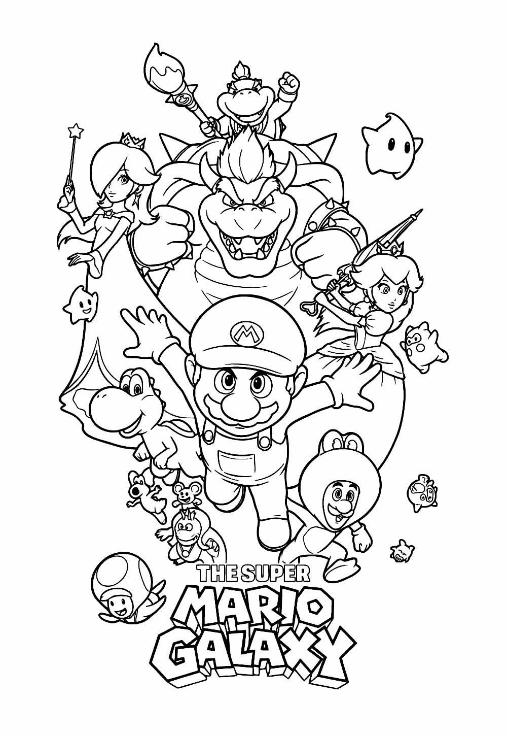 Desenho de Super Mario Galaxy para colorir