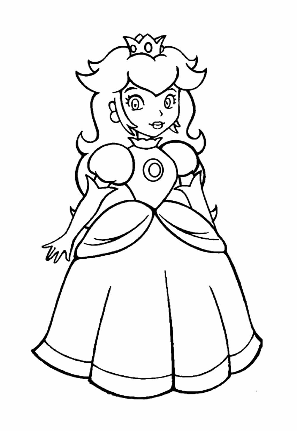 Desenho de Super Mario Galaxy - Princesa Peach
