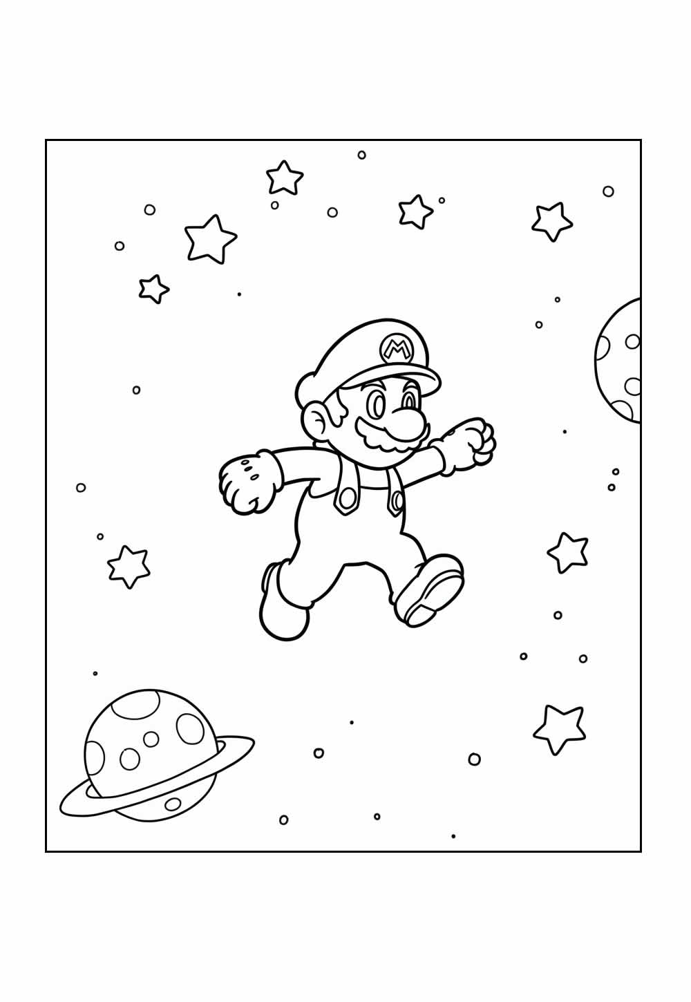 Desenho de Super Mario Galaxy para colorir